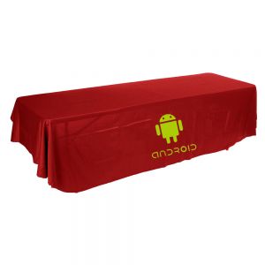 Mantel Para Mesa Lados Largos Esquinas Redondas con Logo en Rojo 8ft(3)