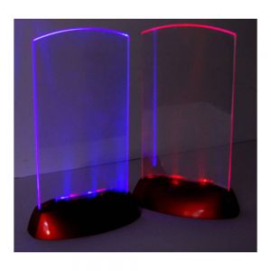 Acrylic Flashing Led Light Table Menu Restaurant Card Display Holder Stand