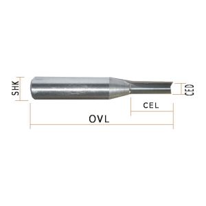 Broca para CNC - TCT 2 Flautas rectas.