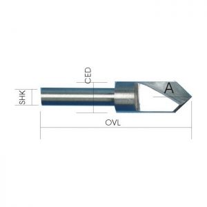 Broca para CNC  en forma de "V"