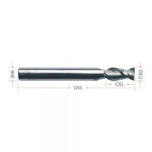 2 Flutes EndMills for Aluminum