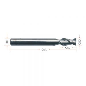 2 Brocas End Mills para Aluminio