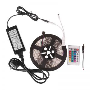 5050 Waterproof RGB Strip + 24 Key Remote Control + 6A Transformer