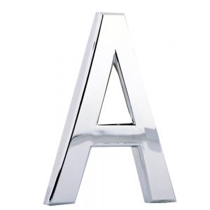 Modern House Plaque Mail Box Silver Arc Letters (Several Sizes Available)