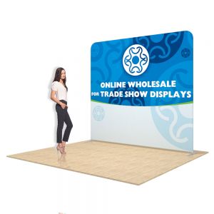 8ft Straight Back Wall Display with Custom Fabric Graphic(Graphic Only/Double Sided)