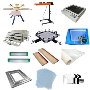 4 Color Screen Printing Full Package Rotary Printer & Flash Dryer