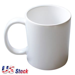 US Stock, Blank White Mugs A Grade 11OZ Sublimation Coated Mugs for Heat Press with Box