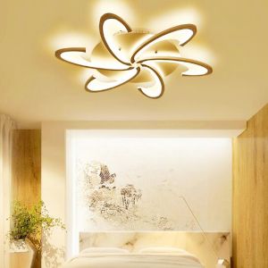 Modern LED White Acrylic Ceiling Lights for Living Room Bedroom Chandelier Hot 6 Heads