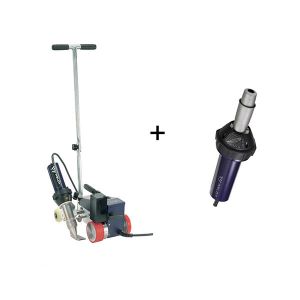 US Stock-Ving AC220V 40mm Plastic Powerful Hot Air Roofer Welder Machine Special for Thicker Tarpaulins Banners and Roofing+1 Hot Air Gun
