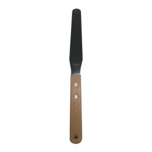 Wood Handle Flexible Ink Spatula - 4in