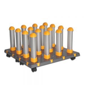 Detachable Free Assembly Mobile Material Floor Rack for Vinyl, with 2 Modules