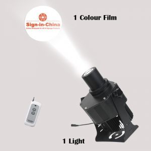 40W Outdoor Black Remote Control LED Gobo Projector Advertising Logo Light (with Custom Rotating Glass Gobos) Meanwell Driver