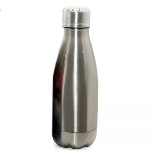 10pcs 350ml / 12oz Bowling-Shaped Vacuum Bottle for Sublimation Printing, Silver