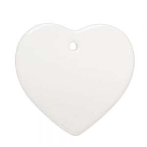 100PCS 3in Heart Sublimation Blanks Holiday Ornament with Strings Double-sided Sublimation Ceramic Ornament, Christmas Tree Hanging, Wedding New Year Hanging Dec