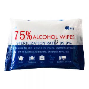 40pcs 75% Alcohol Antibacterial Wet Wipes 70 Pacrels/Carton