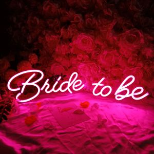 CALCA LED Neon Sign Bride to be , Sign Length 28.59 X 7.28 inches(Pink)