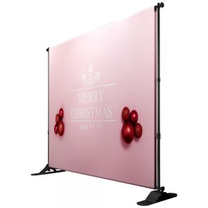 8 x 10ft Step and Repeat Adjustable Backdrop Telescopic Banner Stand with Plastic Nut (Local Pick-Up)