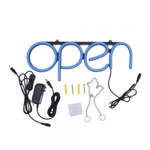 US Stock, CALCA OPEN Business Sign Neon Lamp Integrative Ultra Bright LED Store Shop Advertising Lamp (Blue)