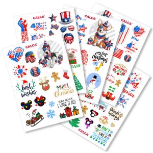 5pcs CALCA A4 DTF UV Printing Christmas DIY Stickers