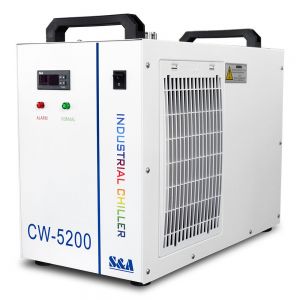 S&A CW-5200DH Industrial Water Chiller (AC 1P 110V 60Hz) for One 8KW Spindle / Welding Equipment / One 130-150W CO2 Glass Laser Tube Cooling, 0.93HP