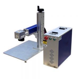 US Stock, CALCA 50W Split Fiber Laser Marking Engraving Machine for Laser Engraving Tumbler, Rotary Axis Include