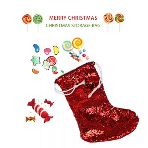 CALCA 10PCS 16.5" x 10.24"  Sublimation Magic Sequins Christmas Gifts Holiday Party Decorations Christmas Stockings