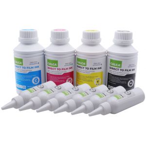 CALCA 1Set Direct to Transfer Film Ink for Epson Printheads, Water-based DTF Inks （500mlX4 CMYK +100mlX6 White）