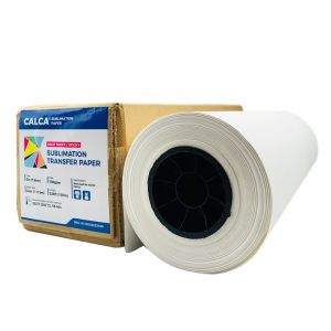 US Stock, CALCA 44in x 328ft 100g High Tacky Sticky Apparel Sublimation Transfer Paper Roll, Prevents Ghosting