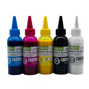 5 Colors CALCA Direct to Transfer Film Ink for Epson Printheads. 3.2oz, Bottle of 100ml, Water-based DTF Inks