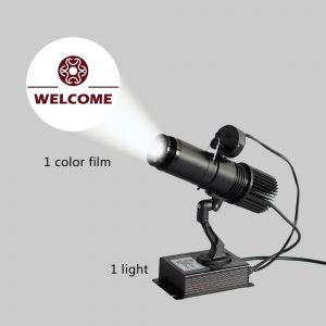 20W Black Desktop or Mountable LED Gobo Projector Advertising Logo Light (with Custom Rotating Glass Gobos)