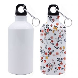US Stock, CALCA 60pcs/Pack 500ml Blank Aluminum Sports Bottle for Sublimation Printing, White