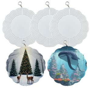 US Stock. CALCA 24 Pack Aluminium Sublimation Printable Wind Spinners Blanks Double Side Glossy White 10" Round Circle