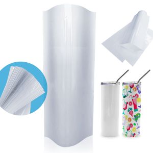 US Stock - Sublimation Shrink Wrap Film, White 5.5 x 11 Inch 100pcs Heat Sublimation Shrink Wrap Tube for Mugs, Tumblers Blanks