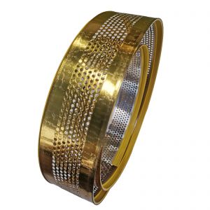 80mm (3.1") x 33.3m (109ft) Roll Silver/Gold punched Aluminum Return Coil Trim cap (With Folded Edge) for Channel Letter Sign Fabrication Making