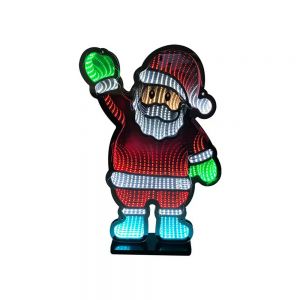 Desktop Lamp Mirror Tunnel Santa Claus  Light, LED Night Light 3D Mirror Light (Double Sided)