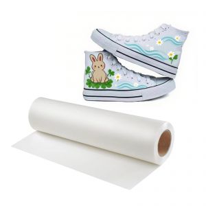 CALCA 24" x 98´ Roll: White 75-Micron PU Heat Transfer Vinyl – Eco-Solvent Printable for Dark T-Shirt Fabrics