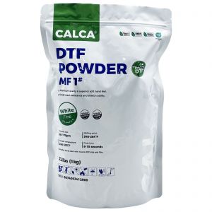 US Stock CALCA MF1 Direct to Film TPU DTF Powder, Digital Transfer Hot Melt Adhesive Powder (2.2lbs Pack, 1kg, Fine, White)