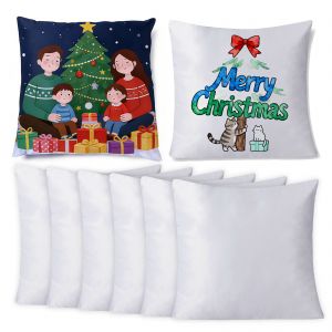 US Stock, 10 Pack 15.7in x 15.7in Plain White Sublimation Pillow Case Blanks Cushion Cover Throw Pillow Covers Embroidery Blanks for DTF Printing (40 x 40cm)