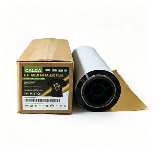 CALCA 24in x 328ft/61cm x 100m DTF Gold/Silver Metallic Film Roll,Cold Peel