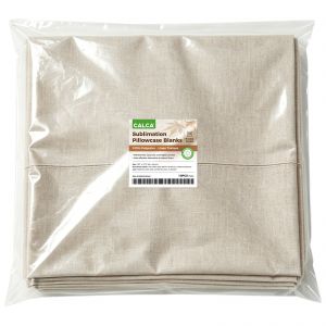 CALCA 10PCS 15.75"x15.75" Blank Linen Pocket Pillowcase Cushion Covers - Sublimation & DTF Printable for Custom Designs