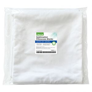 CALCA 10 Pack 15.7" White Sublimation Pillow Blanks Polyester Cushion Covers with Invisible Hidden Zipper for POD Custom Heat Press Printing