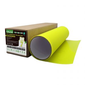 CALCA 23.6in x 32.8ft/60cm x 10m DTF Fluorescent Yellow Film Roll, Cold Peel