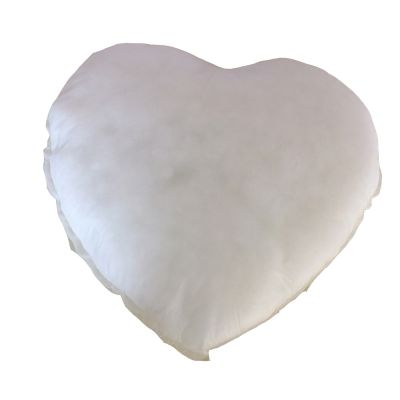 Cojín con forma de corazón blanco de 300GSM.