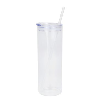 25oz Sublimation Blank Transprent Glass Tumbler Plastic Cover