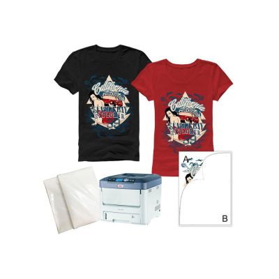 A4 No Cut Laser Dark Heat Transfer Paper, A+B Paper (Each for 100 Sheets)