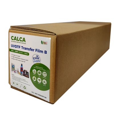 CALCA 24in x 328ft (61cm x 100m) UV DTF Transfer Film B Roll Crystal Label Transfer Film, Positioning Film