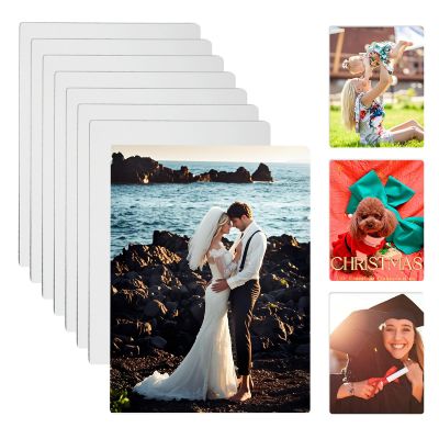 CALCA 8"x12" Sublimation Gloss White Aluminum Blanks 0.45mm Rounded Corner Metal Boards 20 Pack Value Set for DIY Custom Signs & Photo Crafts