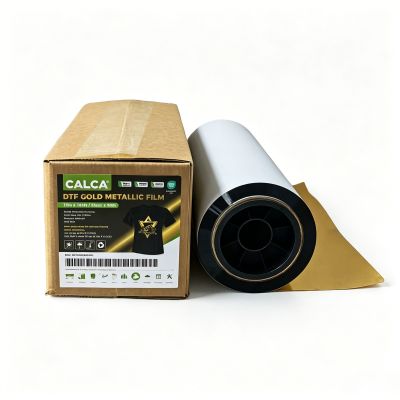 CALCA 11.8in x 328ft/30cm x 100m DTF Gold/Silver Metallic Film Roll,Cold Peel