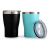 10oz Stainless Steel Coffee Mugs Beer Tumbler with Sublimation Coating and Sliding Lid Tiffany Blue&Black