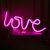 Светодиодная неоновая вывеска "Love" (35x13см)